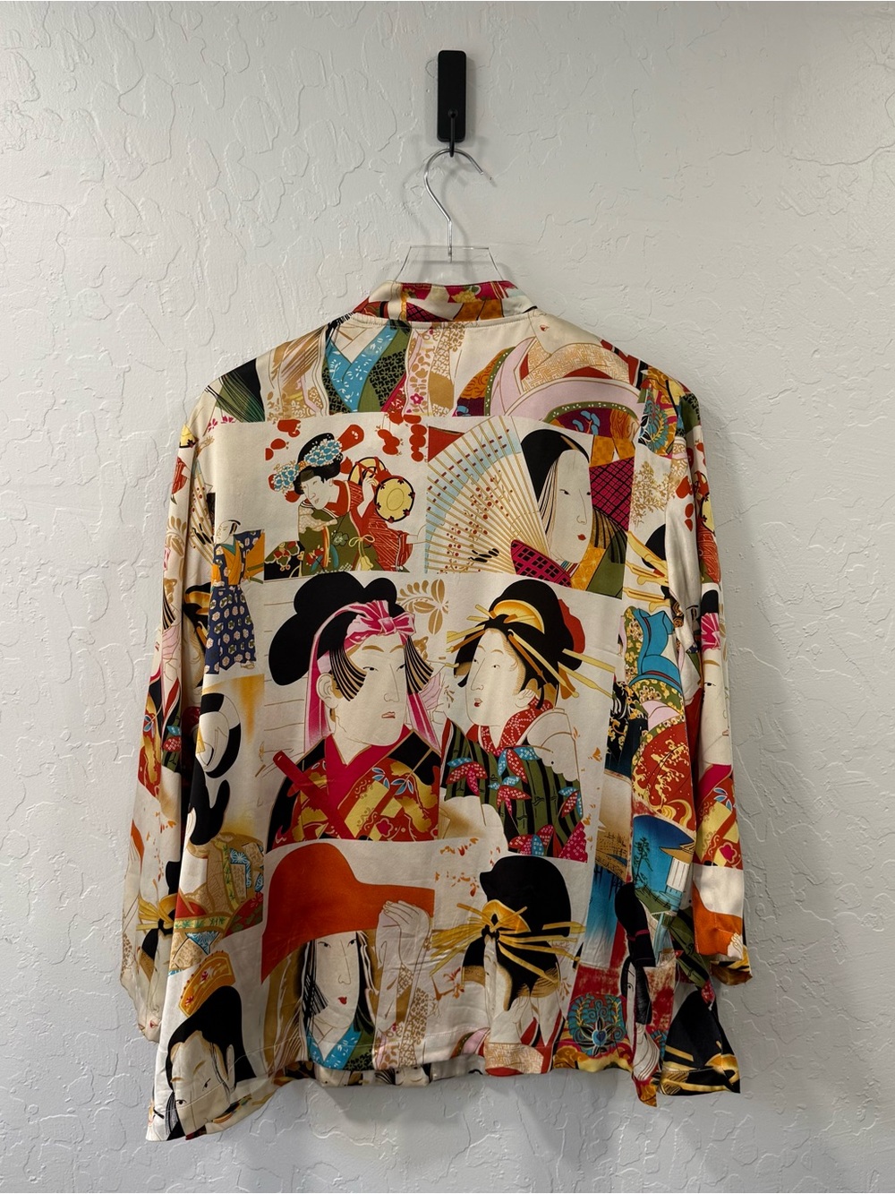 Citron Santa Monica Geisha Silk Blouse Size XL - Picture 2 of 8